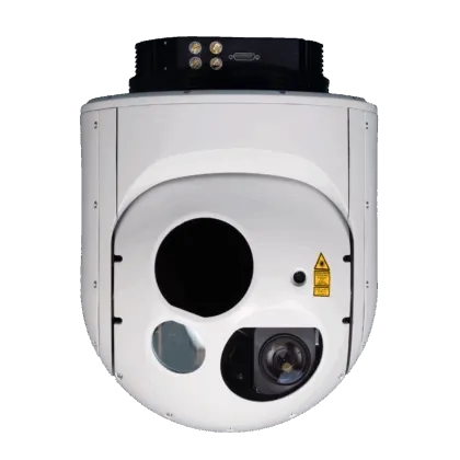 Merio Milvus 25S aerial EO/IR gimbal — front view