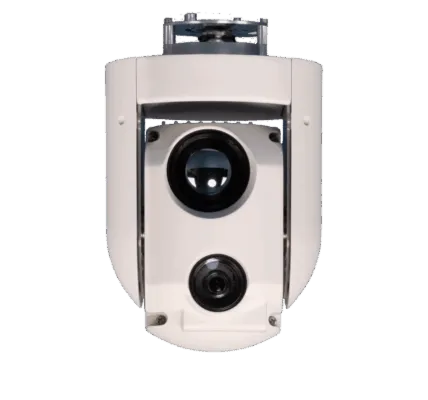 Merio Milvus 7 aerial EO/IR gimbal — front view